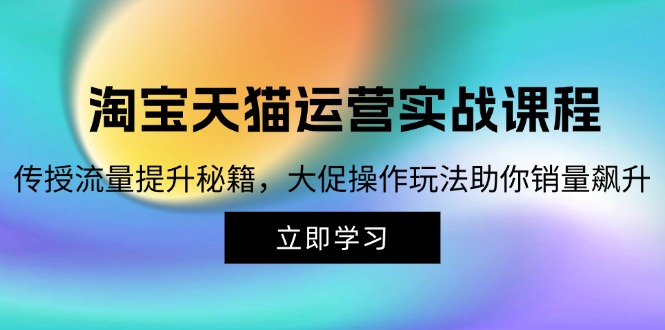 淘宝&天猫运营实战课程，传授流量提升秘籍，大促操作玩法助你销量飙升-翻身站