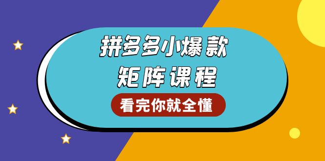拼多多爆款矩阵课程：教你测出店铺爆款，优化销量，提升GMV，打造爆款群-翻身站