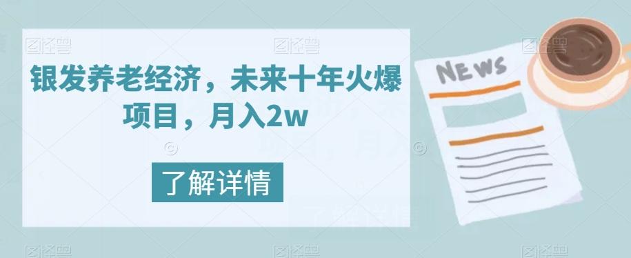 银发养老经济，未来十年火爆项目，月入2w【揭秘】-翻身站