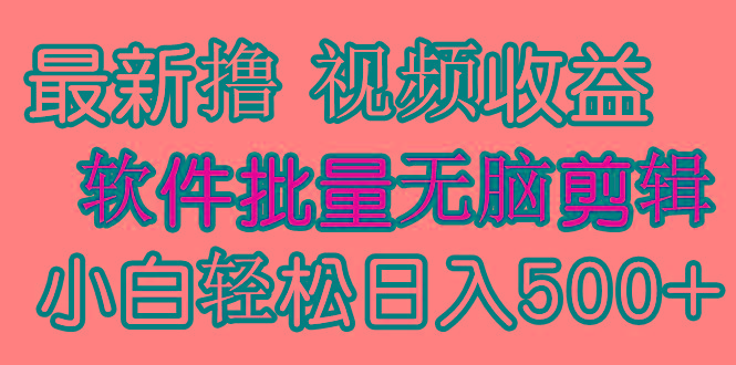 (9569期)发视频撸收益，软件无脑批量剪辑，第一天发第二天就有钱-翻身站