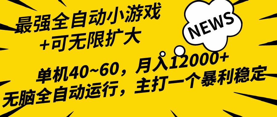 (10046期)2024最新全网独家小游戏全自动，单机40~60,稳定躺赚，小白都能月入过万-翻身站