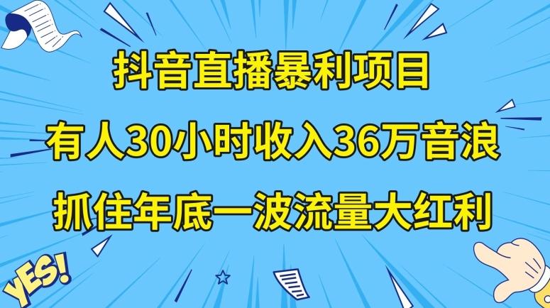 抖音直播暴利项目，有人30小时收入36万音浪，公司宣传片年会视频制作，抓住年底一波流量大红利【揭秘】-翻身站