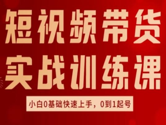 短视频带货实战训练课，好物分享实操，小白0基础快速上手，0到1起号-翻身站