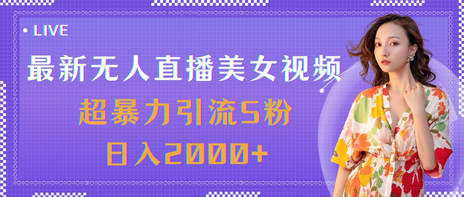 最新无人直播美女视频，超暴力引流S粉日入2000+-翻身站