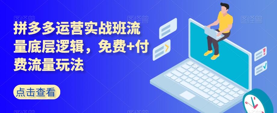拼多多运营实战班流量底层逻辑，免费+付费流量玩法-翻身站
