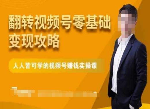 微信视频号零基础变现攻略，人人皆可学的视频号赚钱实操课-翻身站