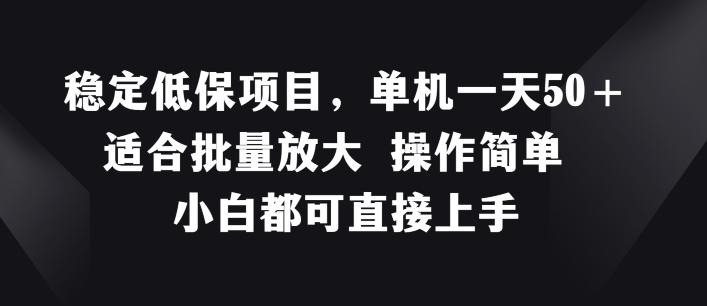 稳定低保项目，单机一天50+适合批量放大 操作简单 小白都可直接上手【揭秘】-翻身站