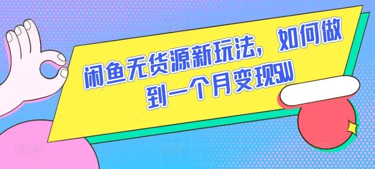 闲鱼无货源新玩法，如何做到一个月变现5W【揭秘】-翻身站