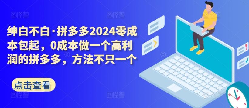 拼多多2024零成本包起，0成本做一个高利润的拼多多，方法不只一个-翻身站