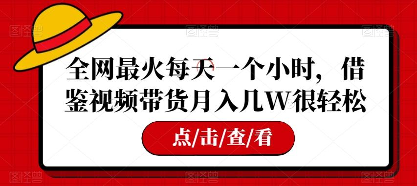 全网最火每天一个小时，借鉴视频带货月入几W很轻松【揭秘】-翻身站