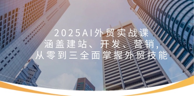 2025AI外贸实战课：涵盖建站、开发、营销, 从零到三全面掌握外贸技能-翻身站