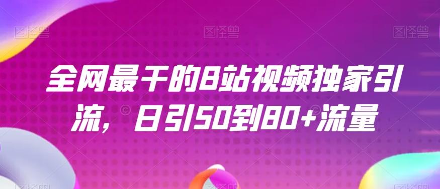 全网最干的B站视频独家引流，日引50到80+流量【揭秘】-翻身站