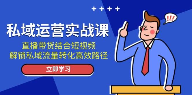 私域运营实战课：直播带货结合短视频，解锁私域流量转化高效路径-翻身站