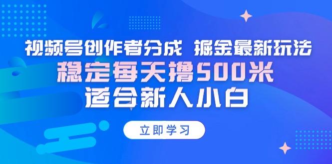 【蓝海项目】视频号创作者分成 掘金最新玩法 稳定每天撸500米 适合新人小白-翻身站