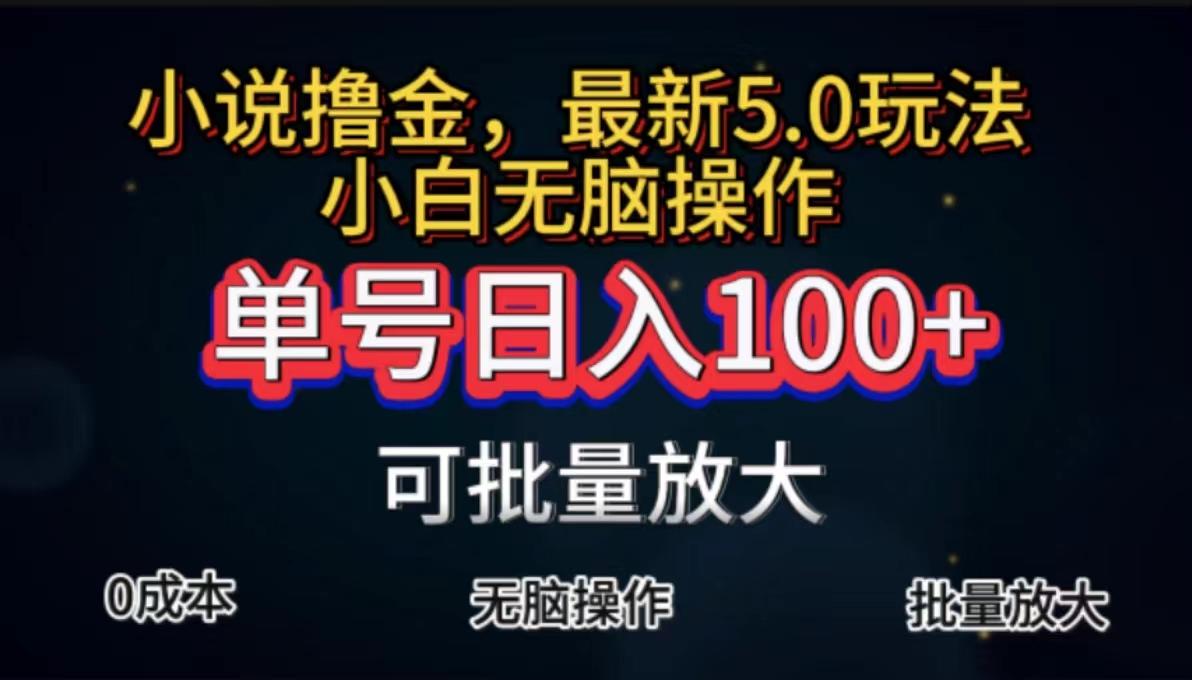 全自动小说撸金，单号日入100+小白轻松上手，无脑操作-翻身站