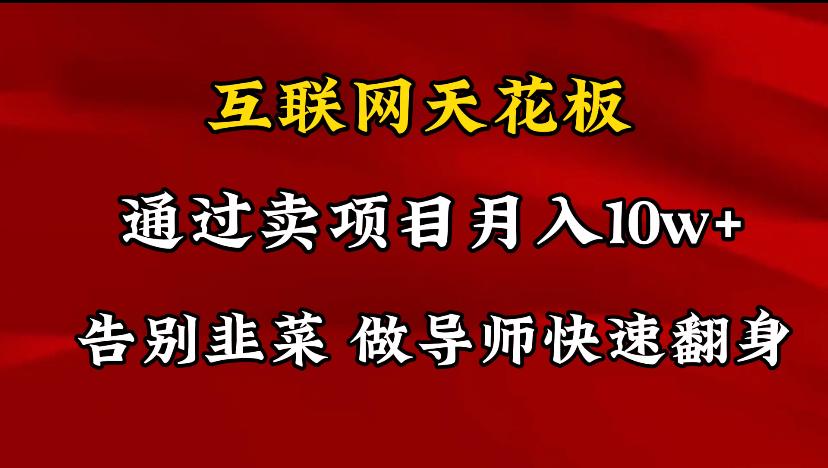 导师训练营互联网的天花板，让你告别韭菜，通过卖项目月入10w+，一定要…-翻身站