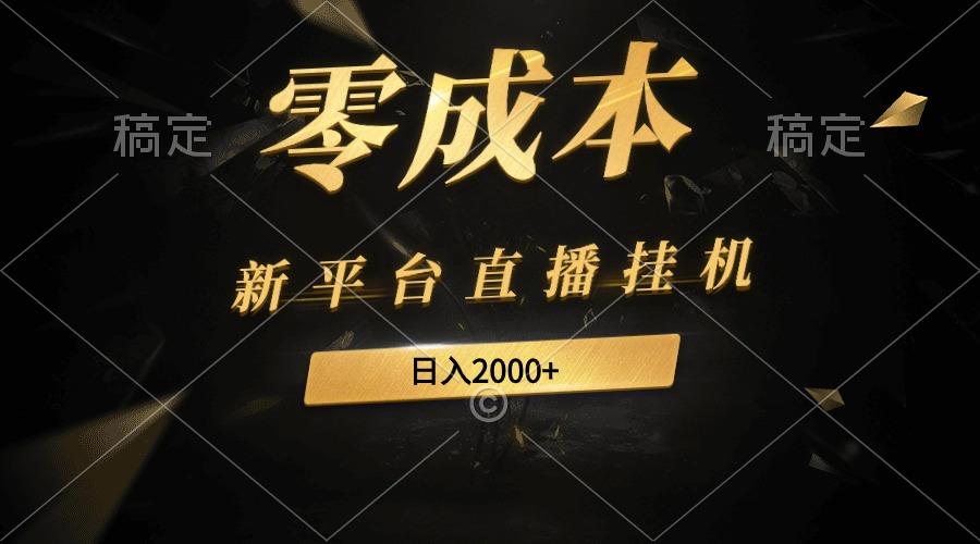 (9841期)新平台直播挂机最新玩法，0成本，不违规，日入2000+-翻身站