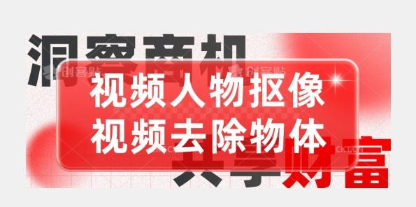 【超强视频处理工具】视频人物抠像+视频去除物体-翻身站