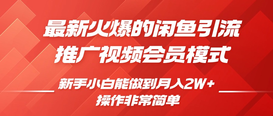 闲鱼引流推广影视会员，0成本就可以操作，新手小白月入过W+【揭秘】-翻身站