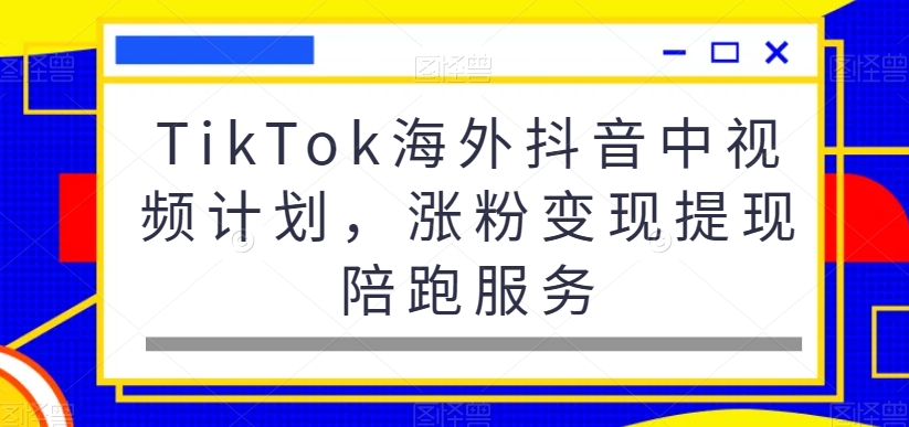 TikTok海外抖音中视频计划，涨粉变现提现陪跑服务-翻身站