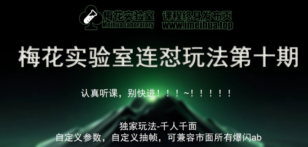 梅花实验室社群专享课视频号连怼玩法第十期课程+第二部分-FF助手全新高自由万能爆闪AB处理-翻身站