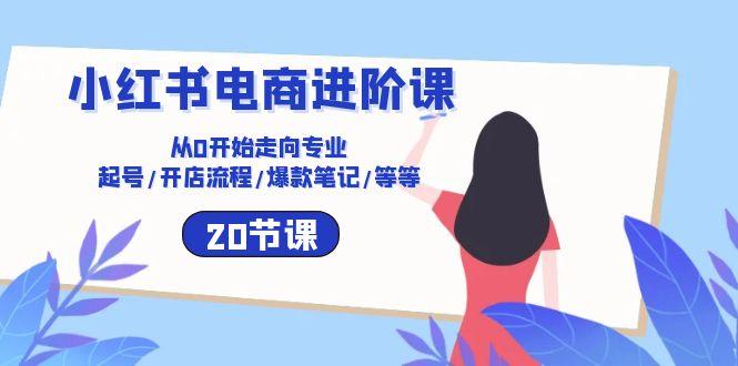小红书电商进阶课：从0开始走向专业 起号/开店流程/爆款笔记/等等(20节-翻身站