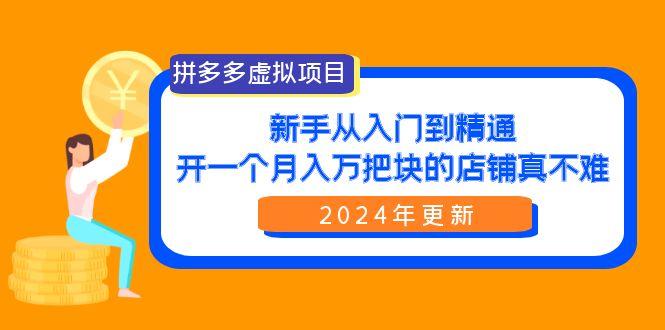 (9744期)拼多多虚拟项目：入门到精通，开一个月入万把块的店铺 真不难(24年更新)-翻身站