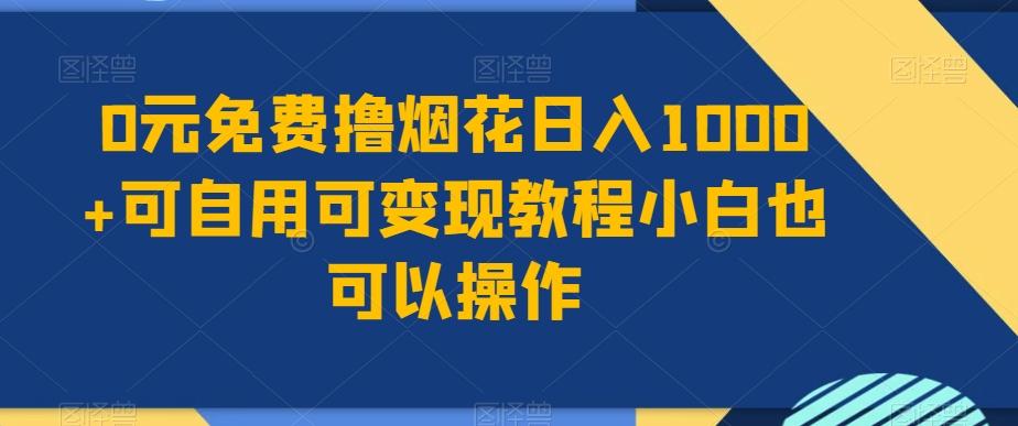 0元免费撸烟花日入1000+可自用可变现教程小白也可以操作，永久免费更新链接-翻身站
