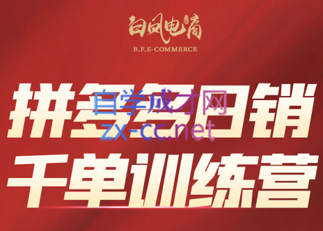 白凤电商学院·拼多多日销千单训练营(更新7月)-翻身站