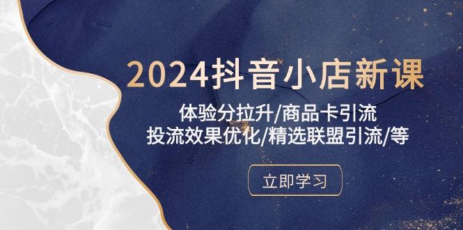 2024抖音小店新课，体验分拉升/商品卡引流/投流效果优化/精选联盟引流/等-翻身站
