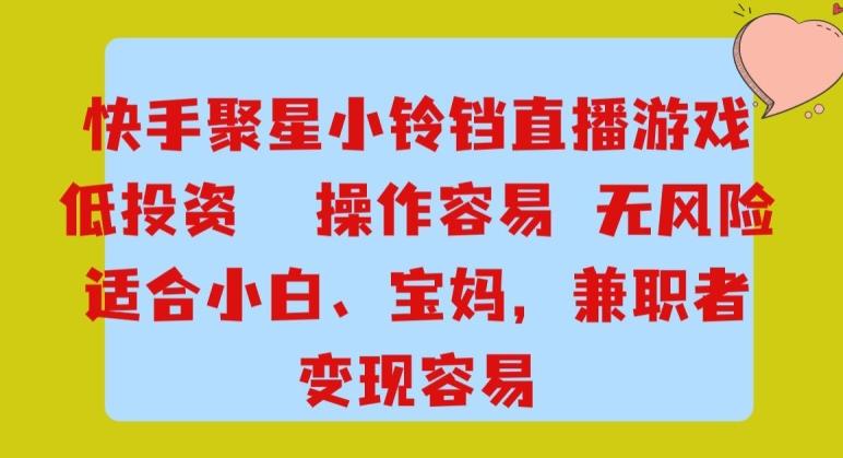 快手小铃铛游戏项目，低投入零风险，操作简单变现快-翻身站