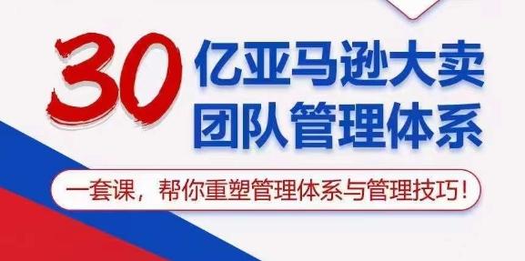 30亿亚马逊大卖团队管理体系，一套课，帮你重塑管理体系与管理技巧-翻身站