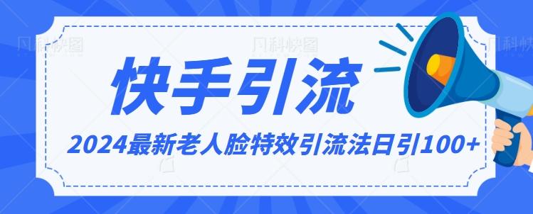 2024全网最新讲解老人脸特效引流方法，日引流100+，制作简单，保姆级教程【揭秘】-翻身站