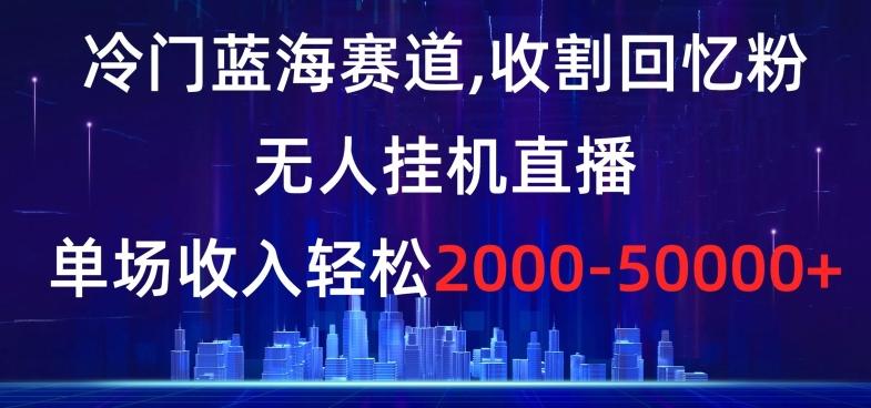 冷门蓝海赛道，收割回忆粉，无人挂机直播，单场收入轻松2000-5w+【揭秘】-翻身站