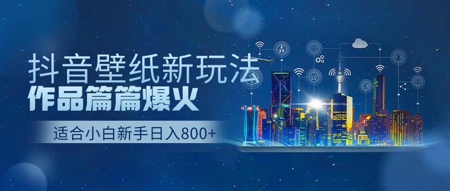 (9842期)抖音壁纸号新玩法，作品篇篇爆火，日收益500+-翻身站