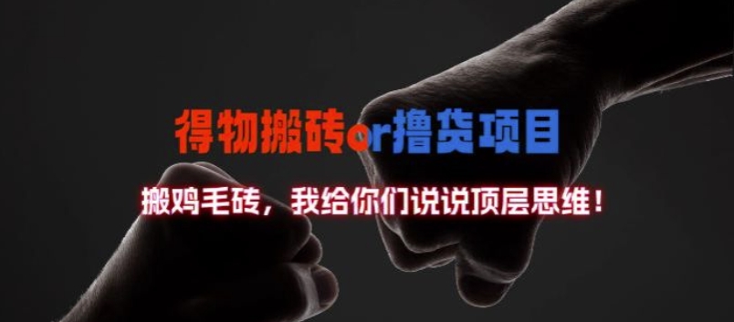 得物搬砖撸货项目?掰下数据，我给你们说说顶层思维【揭秘】-翻身站