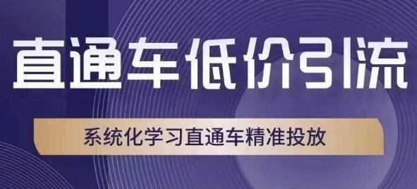 直通车低价引流课，系统化学习直通车精准投放-翻身站