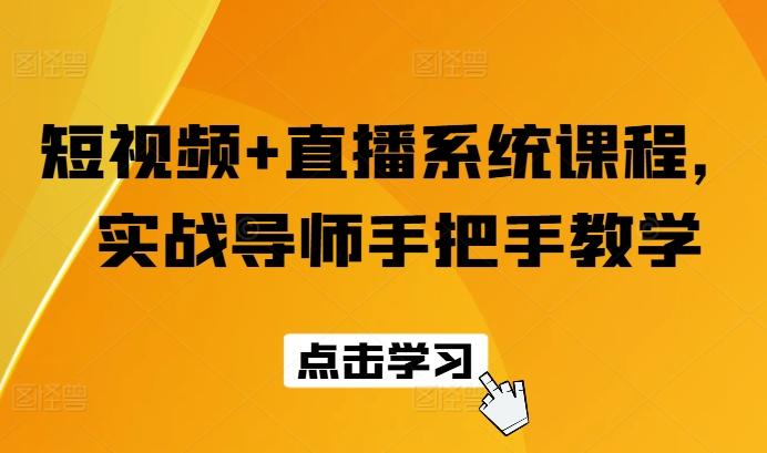 短视频+直播系统课程，实战导师手把手教学-翻身站