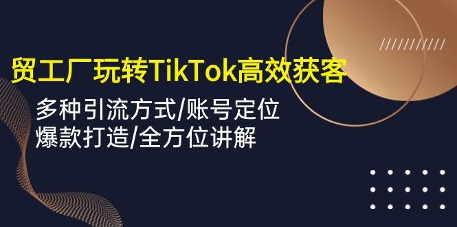外贸工厂玩转TikTok高效获客，多种引流方式/账号定位/爆款打造/全方位讲解-翻身站