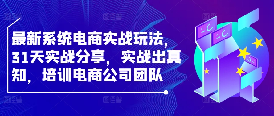 最新系统电商实战玩法，31天实战分享，实战出真知，培训电商公司团队-翻身站