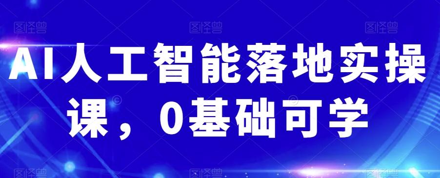 AI人工智能落地实操课，0基础可学-翻身站
