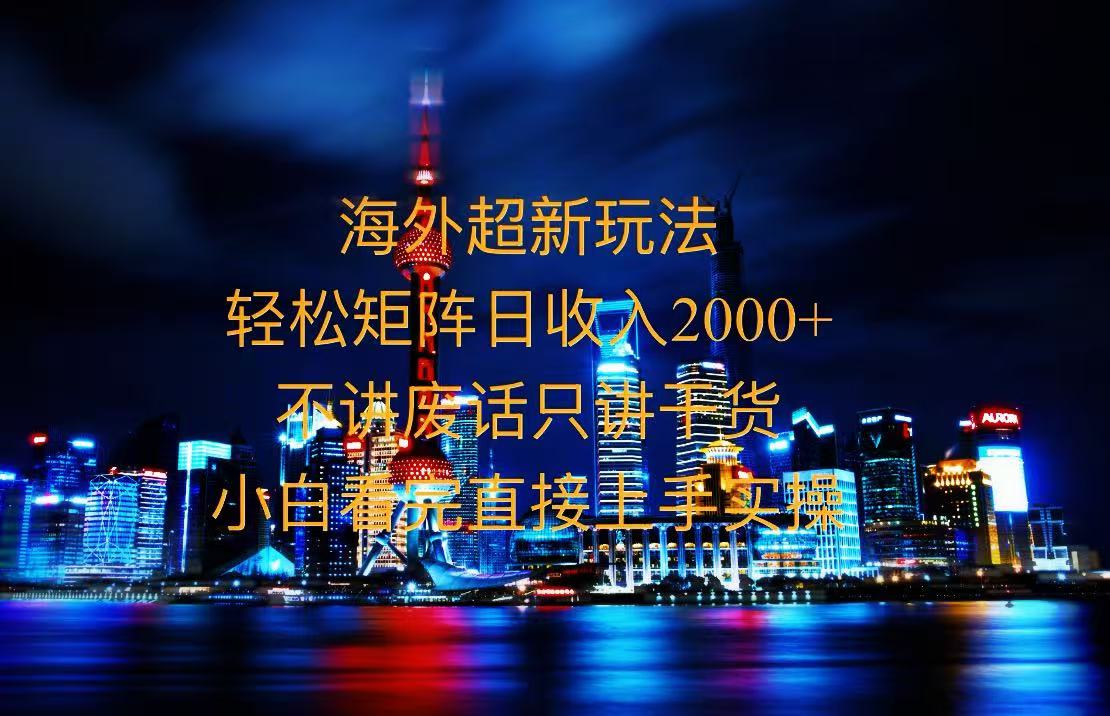 2025全新海外暴力玩法，操作简单，小白轻松上手-翻身站