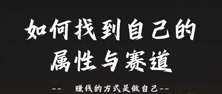 赛道和属性2.0：如何找到自己的属性与赛道，赚钱的方式是做自己-翻身站