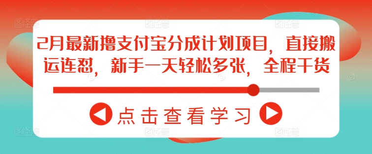 2月最新撸支付宝分成计划项目，直接搬运连怼，新手一天轻松多张，全程干货-翻身站