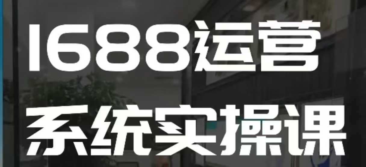 1688高阶运营系统实操课，快速掌握1688店铺运营的核心玩法-翻身站