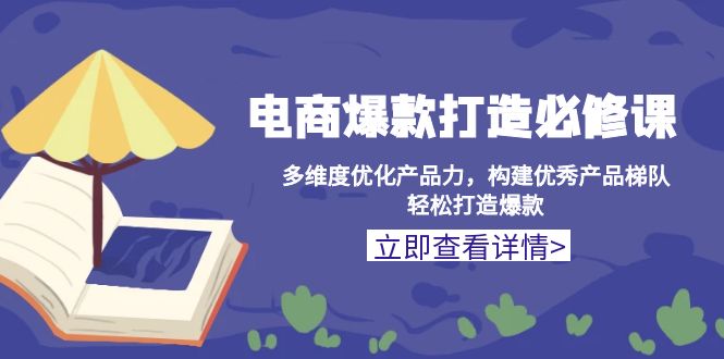 电商爆款打造必修课：多维度优化产品力，构建优秀产品梯队，轻松打造爆款-翻身站