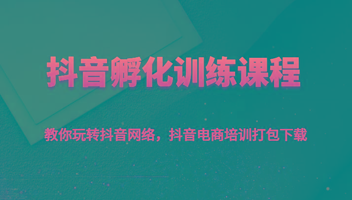 抖音孵化训练课程-教你玩转抖音网络，抖音电商培训打包下载-翻身站