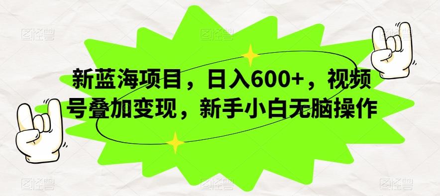 新蓝海项目，日入600+，视频号叠加变现，新手小白无脑操作【揭秘】-翻身站