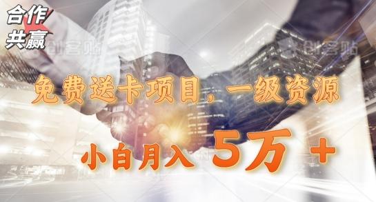 免费送卡项目，一级资源，小白月入5万+-翻身站