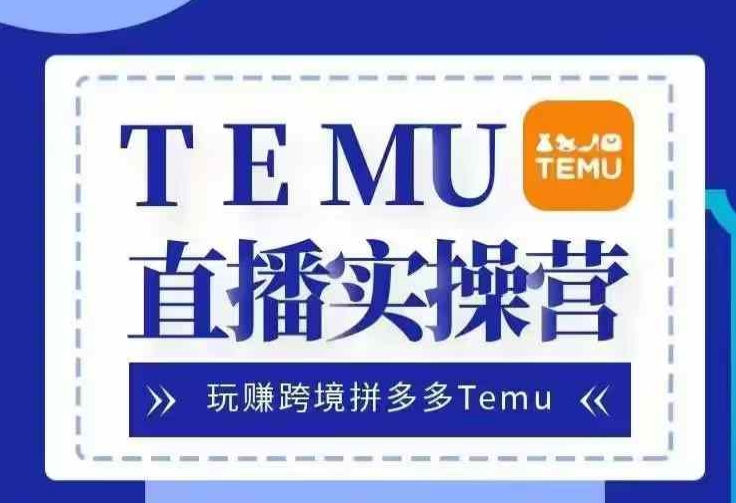 Temu直播实战营，玩赚跨境拼多多Temu，国内电商卷就出海赚美金-翻身站